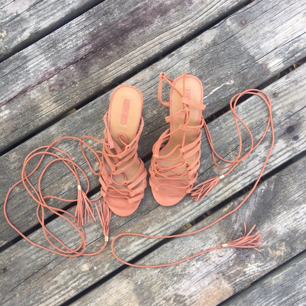 Blush Strappy Sandal Heels 🤩💗